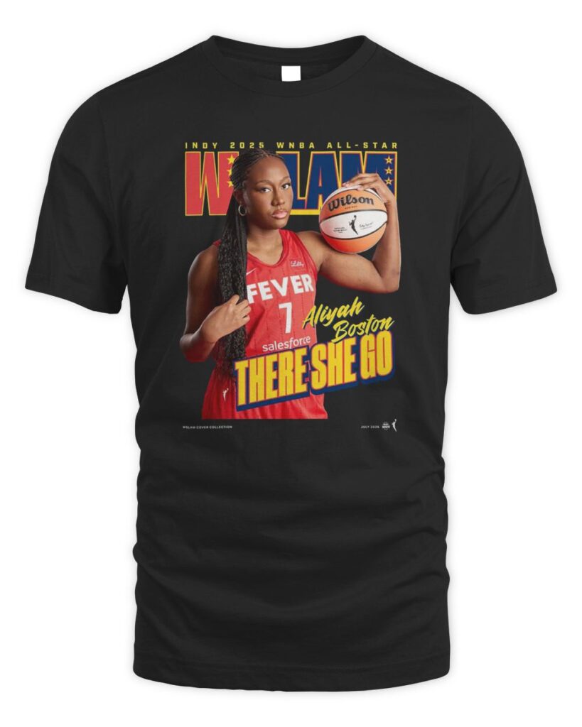Introducing the Aliyah Boston WSLAM "There She Go" Shirt—a must-have for any basketball enthusiast or fashion-forward fan. This shirt is not just a piece of clothing; it embodies the spirit and determination of one of the most promising athletes in women’s basketball today. Whether you’re at a game, hanging out with friends, or hitting the gym, the Aliyah Boston WSLAM "There She Go" Shirt will make you stand out in style.