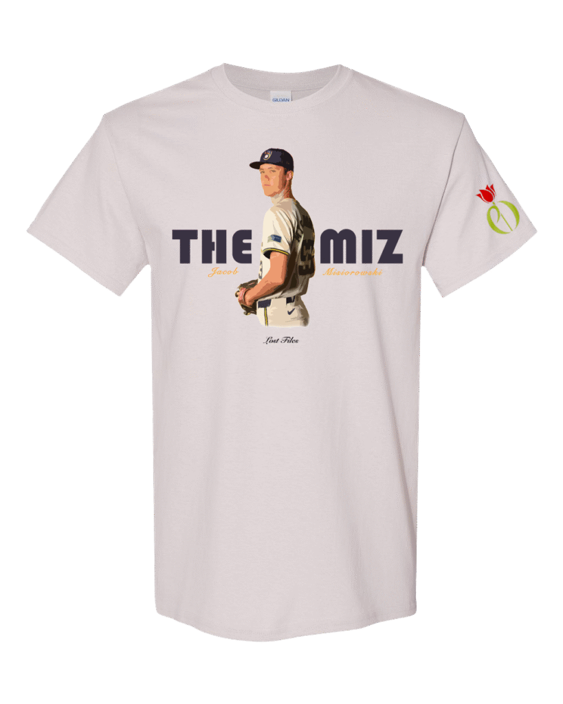 Introducing the "Milwaukee Brewers Jacob Misiorowski The Miz Shirt", a must-have for any true fan of the team and this rising star! This shirt not only showcases your support for the Brewers but also pays homage to Jacob Misiorowski, whose talent and dedication on the field are making waves in Major League Baseball. Don’t miss out on owning a piece of memorabilia that celebrates Jacob Misiorowski’s journey with the Milwaukee Brewers. Grab your "Milwaukee Brewers Jacob Misiorowski The Miz T Shirts" today and wear it with pride as you support your team!