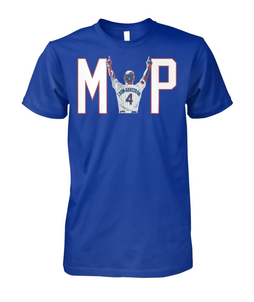 Introducing the "Pete Crow-Armstrong 4 MVP Campaign Shirt"—your ultimate way to support one of baseball's most promising talents while showcasing your love for the game. This shirt isn't just a piece of clothing; it's a statement. Crafted from premium, breathable fabric, it ensures comfort whether you're at the ballpark, hanging out with friends, or simply enjoying a casual day out. Don't miss your chance to be part of something bigger—grab your "Pete Crow-Armstrong 4 MVP Campaign T Shirts" today and wear it with pride as we rally behind our future MVP!