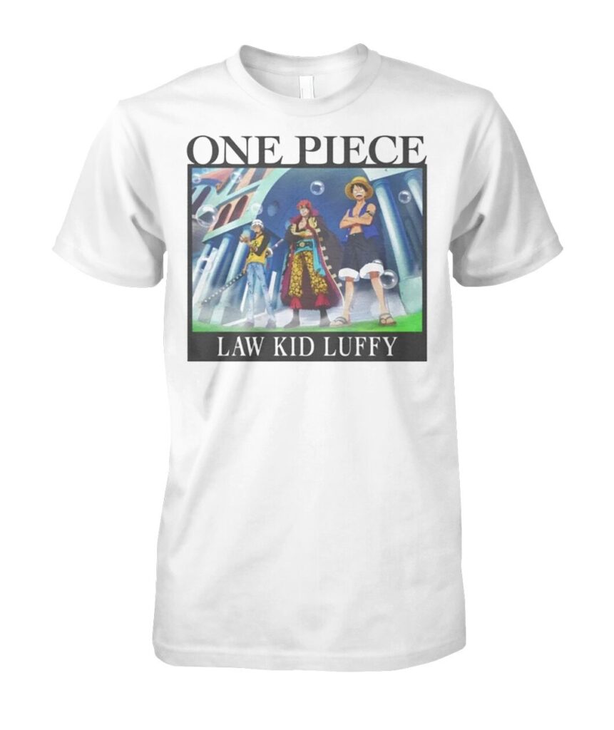 Introducing the ultimate fusion of sports and anime culture: the "Tom Brady One Piece Law Kid Luffy Shirt"! This unique apparel piece is not just a shirt; it’s a statement. Imagine showcasing your love for two iconic figures—Tom Brady, the legendary quarterback, and Luffy, the fearless captain from One Piece. Don’t miss out on adding this one-of-a-kind piece to your wardrobe. Embrace your fandom in a way that turns heads and sparks conversations. Grab your "Tom Brady One Piece Law Kid Luffy T Shirts" today and wear it with pride!
