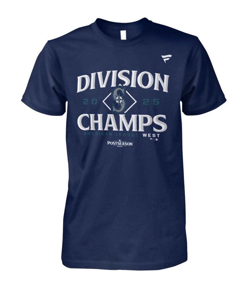 Celebrate the triumph of the Mariners with the exclusive “Mariners AL West Division Champions Locker Room 2025 Shirt”! This shirt is not just a piece of clothing; it’s a badge of honor for true fans who witnessed an unforgettable season. Crafted from high-quality, breathable fabric, this shirt ensures comfort whether you’re cheering from the stands or enjoying a casual day out. Don’t miss out on owning a piece of Mariners history—grab your “Mariners AL West Division Champions Locker Room 2025 T Shirts” today and wear it with pride! Show everyone that you stand with your team through thick and thin, because champions aren’t just made in the field; they’re celebrated by their fans!