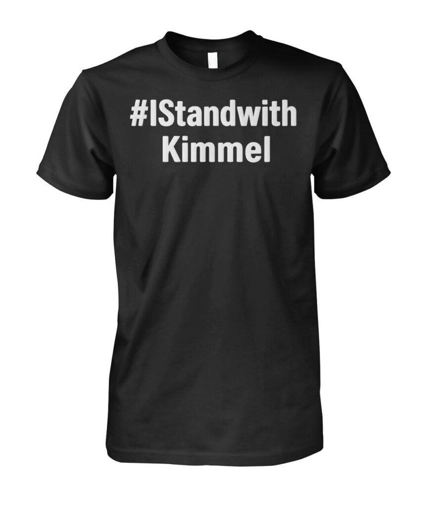 Introducing the "I Stand With Jimmy Kimmel T-Shirt" – a bold statement piece that not only showcases your support for one of comedy's most influential figures but also sparks conversations about the importance of standing up for what you believe in. Crafted from high-quality, soft cotton, this t-shirt ensures maximum comfort while making a statement. By wearing the "I Stand With Jimmy Kimmel T-Shirts," you’re not just expressing your admiration for his work but also joining a community that values laughter and resilience in the face of adversity. Make your voice heard and wear it proudly! Grab yours today and be part of the movement!