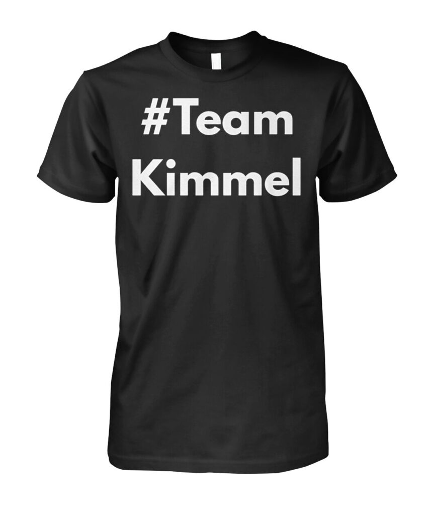 Introducing the "Team Jimmy Kimmel Shirt", the perfect blend of style and fandom for every Jimmy Kimmel Live! enthusiast. This shirt isn’t just a piece of clothing; it’s a statement of loyalty to one of late-night television's most beloved hosts. Crafted from high-quality, breathable fabric, the "Team Jimmy Kimmel T Shirts" ensures comfort whether you're laughing along at home or out with friends.
