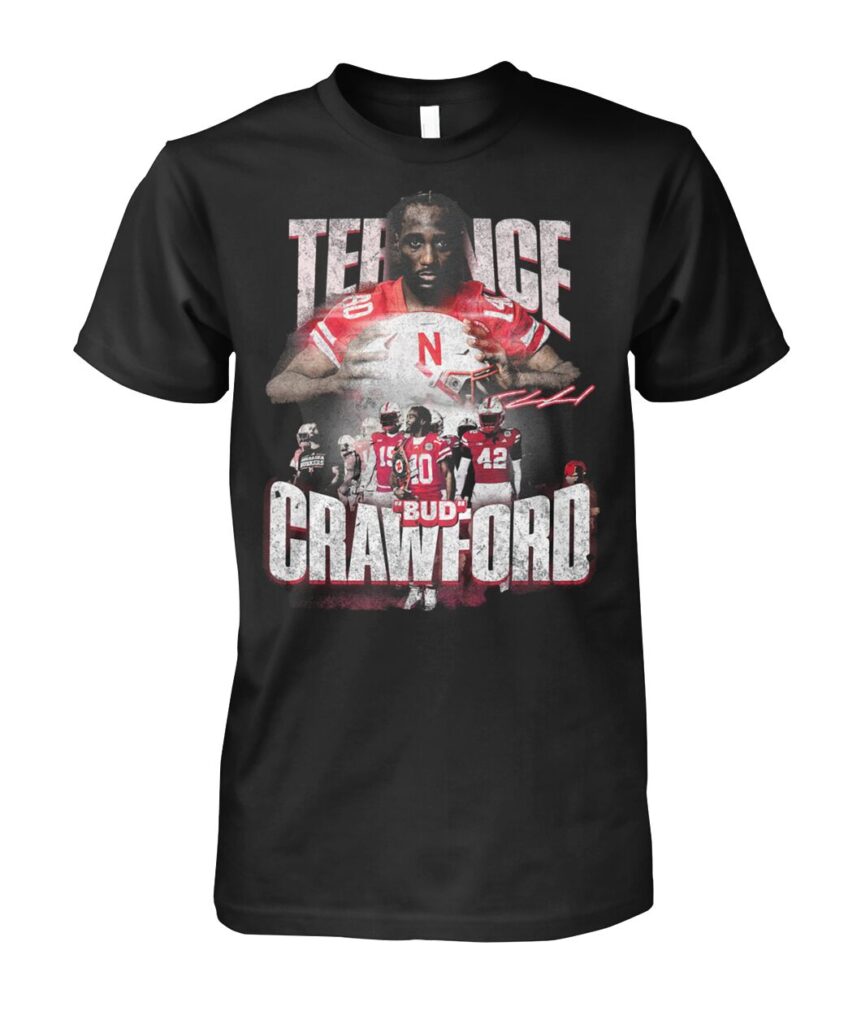 Introducing the "Nebraska Football Terence Crawford Bud Shirt" – a must-have for every true fan! This shirt not only showcases your unwavering support for Nebraska Football but also pays tribute to one of the state's most celebrated athletes, Terence Crawford. Crafted from high-quality, breathable fabric, it ensures comfort whether you're cheering from the stands or relaxing at home. The bold design features striking graphics that highlight both the iconic Nebraska colors and Terence Crawford's legacy in boxing. Wearing this shirt is more than just a fashion statement; it's a way to connect with fellow fans and celebrate the spirit of Nebraska pride. Don’t miss out on this unique piece that combines sports enthusiasm with stylish flair – grab your "Nebraska Football Terence Crawford Bud T Shirts" today and show off your allegiance in style!