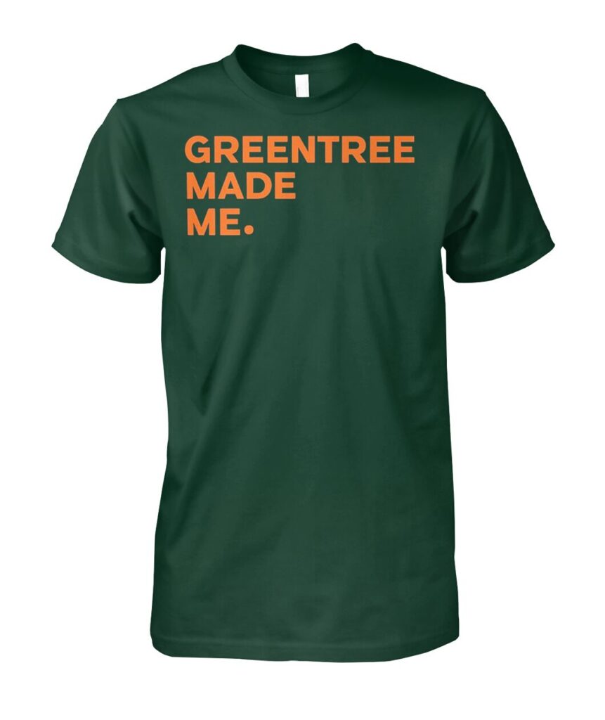 Introducing the "Michael Irvin Greentree Made Me Shirt"—a must-have for any true fan of both style and the legendary football icon. This shirt is not just a piece of clothing; it’s a statement. Crafted with premium materials, it ensures comfort while showcasing your admiration for Michael Irvin and his impactful journey. Wearing the "Michael Irvin Greentree Made Me T Shirts" isn’t just about fashion; it's about honoring a legacy that inspires countless individuals. Don't miss out on owning this unique piece—elevate your wardrobe and show your support today!
