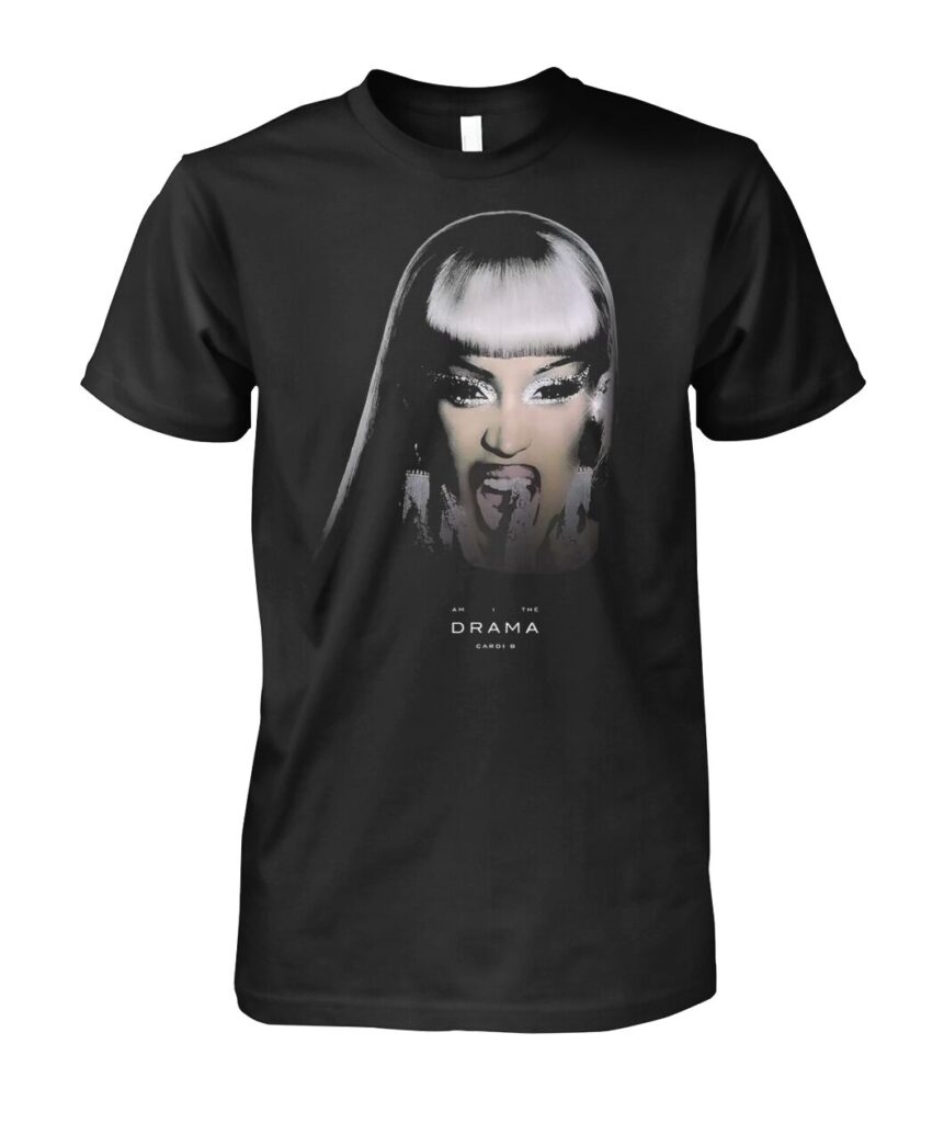 Introducing the Cardi B "Am I the Drama?" Shirt, a must-have for any true fan of the iconic rapper and cultural trendsetter. This shirt is not just a piece of clothing; it's a statement that embodies confidence, sass, and self-expression. Crafted from high-quality materials, it offers both comfort and durability, making it perfect for casual outings or lounging at home. Don’t miss your chance to own this stylish tribute to one of music’s most dynamic figures. The "Cardi B Am I the Drama T Shirts" is not only a fashion choice but also an expression of individuality that resonates with fans everywhere. Grab yours today and let everyone know that you’re unapologetically you!
