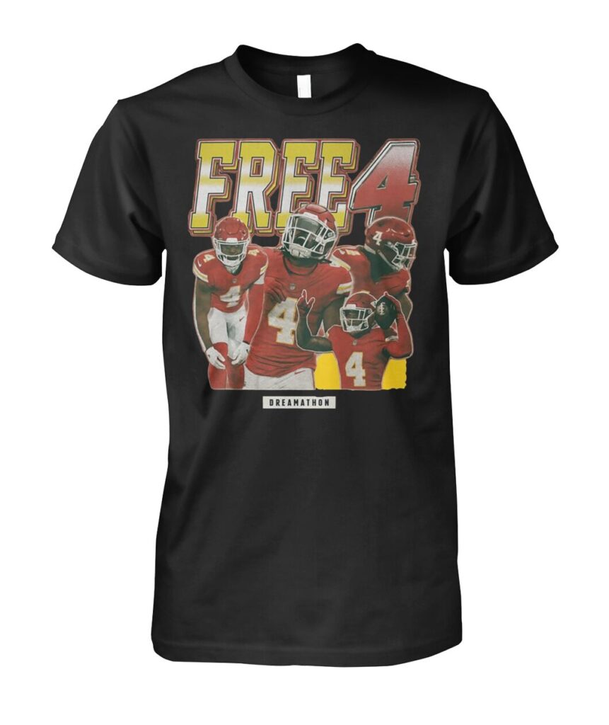 Introducing the "Chiefs Players Wear Rashee Rice Free 4 Shirt"—an essential addition to any fan's wardrobe! This shirt not only showcases your unwavering support for the Kansas City Chiefs but also highlights the rising star, Rashee Rice. Made from high-quality, breathable fabric, it ensures comfort whether you’re cheering from the stands or enjoying a casual day out. Don’t miss out on the chance to represent one of the most exciting players on the field! Grab your "Chiefs Players Wear Rashee Rice Free 4 T Shirts" today and elevate your fan gear collection to new heights. Show off your team spirit in style!