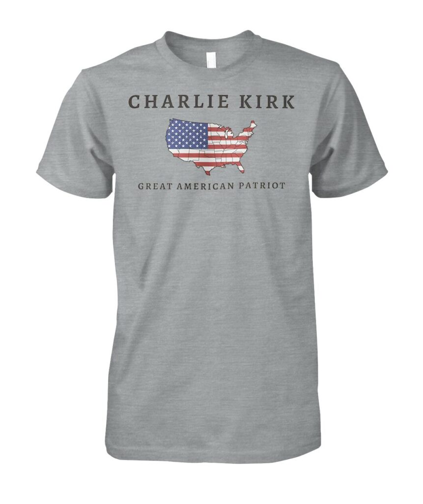 Introducing the "Charlie Kirk Great American Patriot Shirt", a must-have addition to your wardrobe that embodies pride and patriotism. This shirt is not just an article of clothing; it’s a statement of your values and beliefs. Crafted from high-quality, breathable fabric, it ensures comfort whether you’re attending a rally, enjoying a casual day out, or simply relaxing at home. By wearing this shirt, you’re joining a movement that champions liberty and conservative principles. It’s more than just fashion; it’s about making your voice heard and showing your support for the values we hold dear. Don’t miss out on this opportunity to express your patriotism—get your "Charlie Kirk Great American Patriot T Shirts" today and wear it with pride!